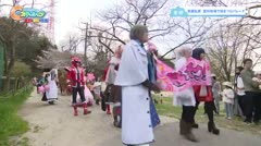 【東郷】東郷乱舞 愛知牧場で桜まつりパレード